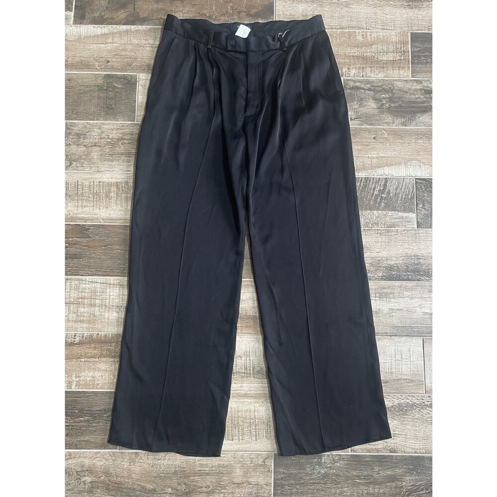 $1,390 NWT Amiri Black Viscose Double Pleat Oversized Pants Trousers Size 34